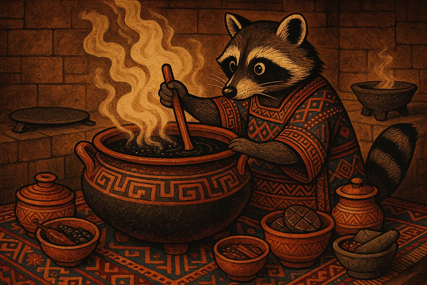 Cooking the mole negro