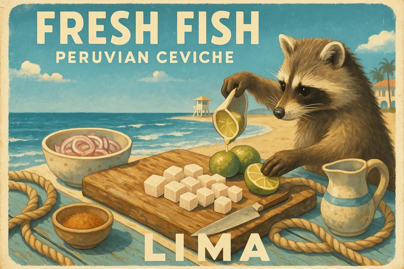 Fresh fish preparation for ceviche