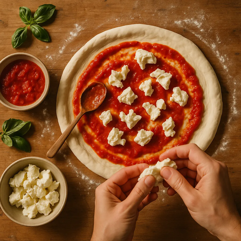 Pizza assembly process
